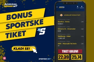 AdmiralBet i Sportske bonus tiket - Goleade donose kvotu 25,74